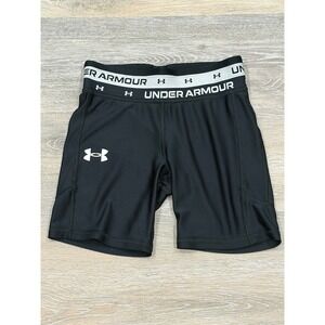 Under Armour Kids Black HeatGear Compression‎ Shorts Athletic Base Layer 6in